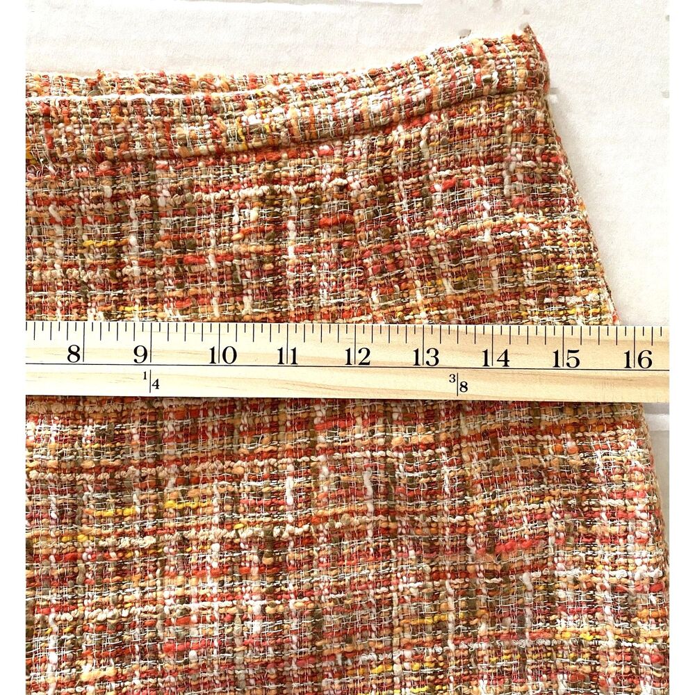 Dolce & Gabbana Orange Tweed Skirt Suit Archival Style 90 Y2K Old Money Clueless - Picture 12 of 15